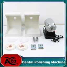 AG Double Top Polisher for Dental Laboratory New Laboratory Equipment Polishing Lathe Grinding Machine with Dust Cover