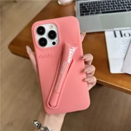 For iPhone 16 12 13 14 15 11 Pro Max Plus 17 Fashion Rhode Phone Case Gray Toast Espresso Ribbon Lip Gloss Holder Silicone Cover