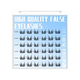 7-13mm Press on Lash Clusters Comic Eyelash Clusters No Glue Natural Cosplay False Eyelashes for Shopping Dating Traveling