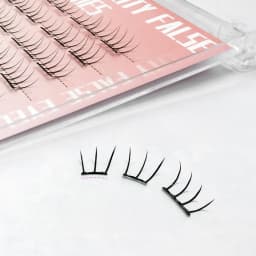 7-13mm Press on Lash Clusters Comic Eyelash Clusters No Glue Natural Cosplay False Eyelashes for Shopping Dating Traveling