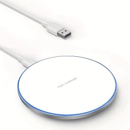 15W Desktop LED Wireless Charger Pad Phone Holder For iPhone 17 16 15 14 13 Pro Max Samsung Xiaomi Induction Fast Charging Stand