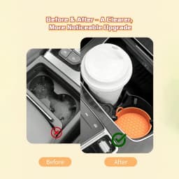 2Pcs Silicone Car Coasters - Non-Slip Heat-Resistant Design for Car Durable Eco-Friendly Spill-Proof Fits Most Cup Holders