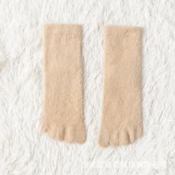 Women Girls Thick Five Finger Socks Winter Warm Colorful Coral Fleece Fluffy Toe Socks Soft Cozy Hosiery Female Floor Slippers