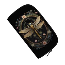 Cute Bee Dragonfly Moth Butterfly Wallet Fantasy Honey Bee Flowers Money Bags ID Credit Card Holder Insects Long Clutch Pouch