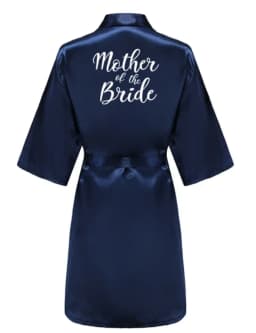 Satin Silk Robes Plus Size Wedding Bathrobe Bride Bridesmaid Mother Maid of Honor Gown Women Clothing Sleepwear Navy Blue