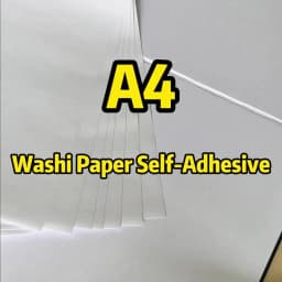 A4 Washi Paper Self-Adhesive Hand Account Material Sticker Laser Inkjet Printable Translucent DIY Japanese Paper 
