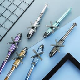 1Pcs Creative Helicopter Metal Gel Pen 0.5mm Writing Novelty Kids Toys Gifts Pen Random Color School Office Stationery Supplies