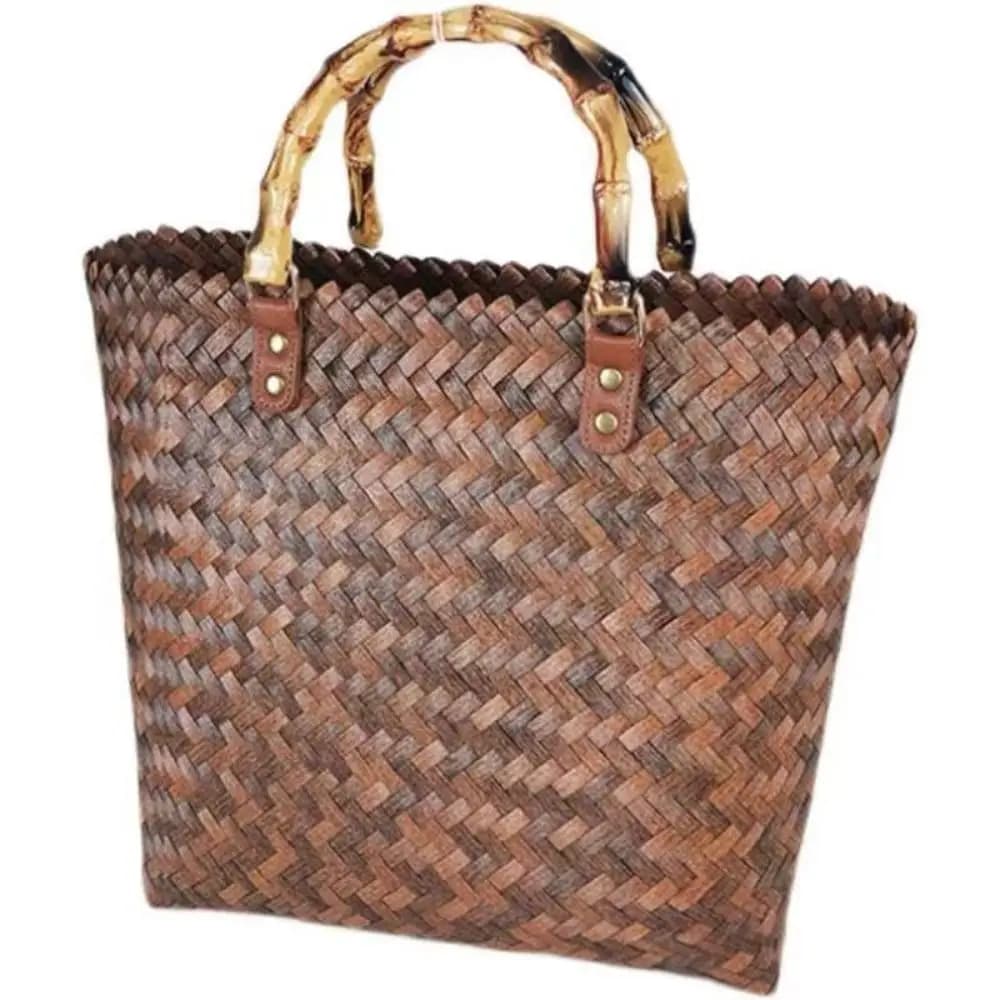 Women Woven Large Capacity Shoulder Bags Crochet Bag Knitting Handbags Female Shopping Tote Bags