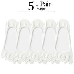 5 Pairs Summer Women Girl Toe Socks Invisible Cotton Solid Shallow Mouth Thin Breathable,Deodorant No Show 5 Finger Socks