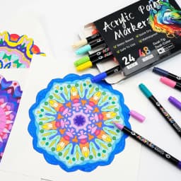 24-240 Colors Art Markers Set, Dual Color Dual Tip Acrylic Paint Pens Markers Drawing Markers for DIY Crafts Making