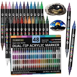 24-240 Colors Art Markers Set, Dual Color Dual Tip Acrylic Paint Pens Markers Drawing Markers for DIY Crafts Making