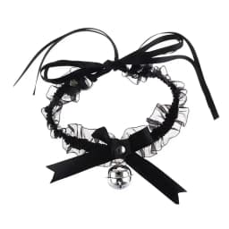 1Pcs New Fashion Women Gothic Simple Sexy Lace Collar Pendant Bow Knot Bell Choker Necklace Neck Dress Girls Party Gift Jewelry