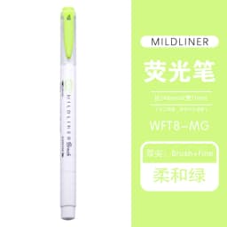 1Pcs Zebra Marker Pen WFT8 Series Double Headed Light Highlighter (Brush Soft Tip + Fine Tip) Students Use Color Painting Pen