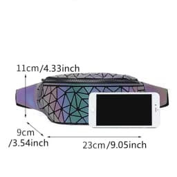 Fashion Male Luminous Geometry Lightweight Waist Pack Women Chest pack Cycling Sports Belt bag Man Casual Travel Pack