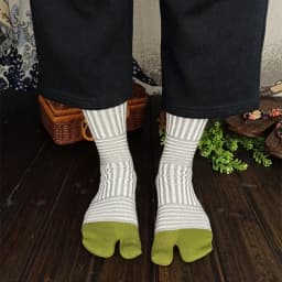 Soft Combed Cotton Women's Two Toe Socks Fashion Retro Striped Color Matching Harajuku Japanese Sandals Tabi Socks Autumn Winter