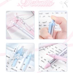 4pcs Soft Ribbon Gel Pens Set Romantic Ballet 0.38mm/0.5mm Ballpoint Quick-dry Black Ink for Writing F7659
