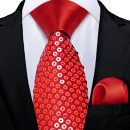 Luxury Floral Striped Solid Men's 8 cm Red Tie Set Handkerchief Cufflinks Business Wedding Prom Groom Accsessories Gift Men