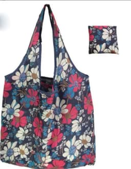 Women's Foldable Cat Flower Pattern Large Shopping Bag Washable Leopard Print Reusable Easy To Carry Capacity Handbags Pouch