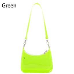 Summer Waterproof Women Fluorescent Clear Jelly Tote Bag Candy Color Clear Armpit Shoulder Bag