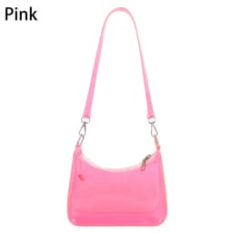 Summer Waterproof Women Fluorescent Clear Jelly Tote Bag Candy Color Clear Armpit Shoulder Bag