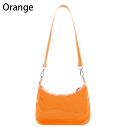Summer Waterproof Women Fluorescent Clear Jelly Tote Bag Candy Color Clear Armpit Shoulder Bag