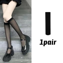 Women Silk Thin Knee Socks Transparent Elastic Ladies Spring Summer Stockings Girls Breathable Lolita JK Cute Nylon Long Socks