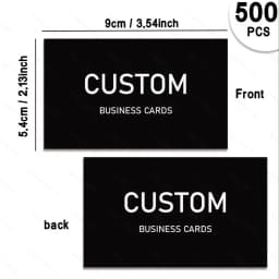 200/500/1000pcs Customizable Cards, Personalized Business Cards with Acrylic Storage Box, Matte Film Thank You Invitations
