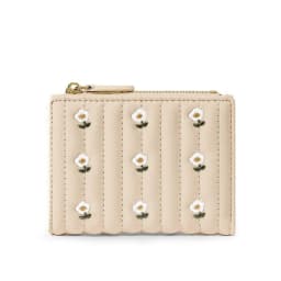 PU Leather Short Wallet New Mini Zipper Money Bag Solid Color Flower Card Holders Girl