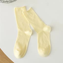 Socks For Women Thin Summer New Candy Color Hollow Out Loose Socks Women's Casual Basic Sweet Girls Fashion Long Socks Comfort