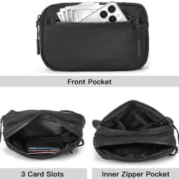 1pc Multi-functional Storage Bag, With 4 Zipper Pockets And Adjustable Strap, Lightweight Crossbody Bags For Outdoor Camping, Ru