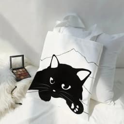 Kawaii Chic Cartoon Animals Cat Large Capacity Tote Bag Butterfly, Panda Stylish Shoulder Bag for Women