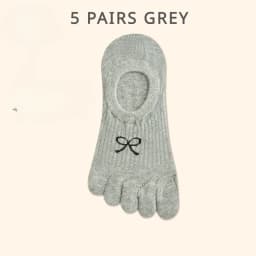 5 Pairs Five Finger Socks Women Anti-slip Cotton Toe Socks with Separate Fingers Sports Summer Thin Slipper Socks