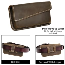 1pcCasualvintage men's waist bag,mobile phone bag,daily commuting,men's gifts,leisure, Accommodating Most Thick Shell Phones