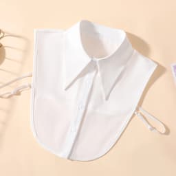 Women's Fashionable and Elegant Encrypted Chiffon Fake Collar Half Shirt Detachable Versatile Accessory Collar XF-C1