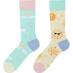 Happy Socks AB Asymmetrical Socks Cartoon Color Contrast Fashion Cotton Men And Women Couples Mid Tube Socks