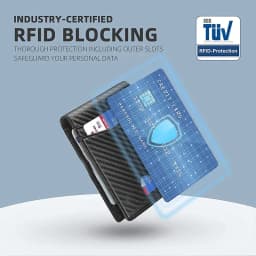 Rfid Airtag Wallets Carbon Fiber Leather Men Wallet Credit Card Holder for Air Tag Wallet Black Luxury Minimalist Wallet for Men