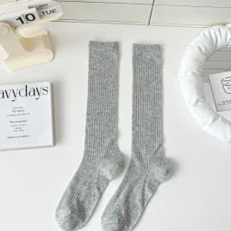 Horetong Lolita Long Socks Women Fashion JK Sweet Girls Thin Japanese Solid Color Socks Cotton Breathable Female Spring Summer