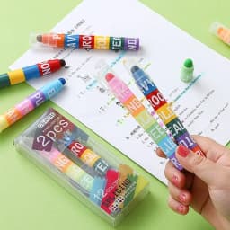12/6 Colors Rainbow Mini Splicing Highlighter Markers Pen Pastel Gel Office School Stationery Painting Mark Art Supplies