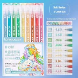 Languo 198/6 PCS Drawing Highlighter Morandi Gel Pen Diary Scrapbook Painting DIY Gel Pen Office School Supplies Stationery