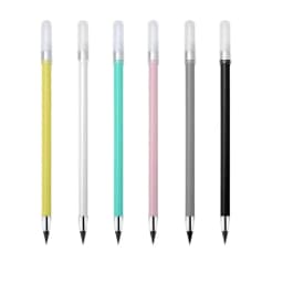 6 Pcs Infinity Pencil Inkless Forever Pencil Reusable Everlasting Pencil for Writing Drawing Stationary Office School Supplies