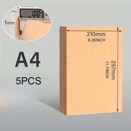 5Pcs 1mm Book Board Binders Board Chipboard Designer Bookboard White Kraft Gray Heavy Duty Chipboard Sheet Bookbinding Cardstock
