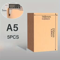 5Pcs 1mm Book Board Binders Board Chipboard Designer Bookboard White Kraft Gray Heavy Duty Chipboard Sheet Bookbinding Cardstock