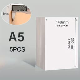 5Pcs 1mm Book Board Binders Board Chipboard Designer Bookboard White Kraft Gray Heavy Duty Chipboard Sheet Bookbinding Cardstock