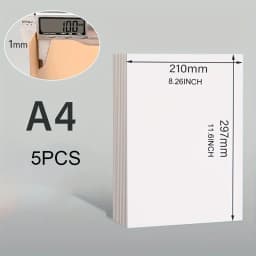 5Pcs 1mm Book Board Binders Board Chipboard Designer Bookboard White Kraft Gray Heavy Duty Chipboard Sheet Bookbinding Cardstock