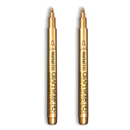 1/2Pc Brush Metallic Marker Pens Gold Silver Permanent Art Markers for Crafts Manga Scrapbooking Stationery School Art Supplies