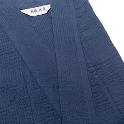 Cotton Navy Japanese Traditional Samurai Kimono For Men Yukata Bathing Robe Hekoobi Sauna Wear Homewear Belt Long Gown