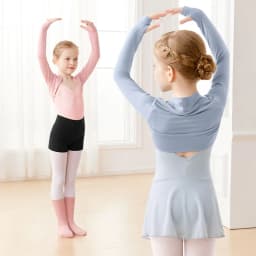 Girls' Ballet Tops Shrug Long Sleeves Dance Shirt Kids Cropped Dance Tops Clothes Modal Dance Coat Tops Ballet Dance Outfits