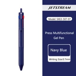 Japan Uni 3 in 1 Multifunctional Gel Pen Jetstream Retractable Ballpoint Pens 0.7mm/0.5mm SXE3-507 Smooth Writing Stationery