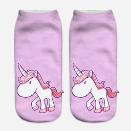Funny Art Happy Licorne Women Low Cut Ankle Short Socks Harajuku Unicorn Printed 3D Female Girls Gift Sokken Dropship