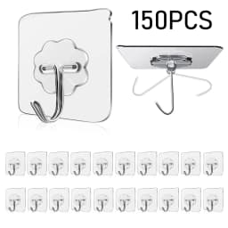 Waterproof and Oilproof Wall Hooks, Sticky Hooks for Kitchen Bathroom Shower Door Outdoor Wall Hanging Door Self-adhesive